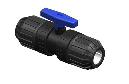 Ball Valve Double Union with Compression Caps Ø 20 mm - [104C]