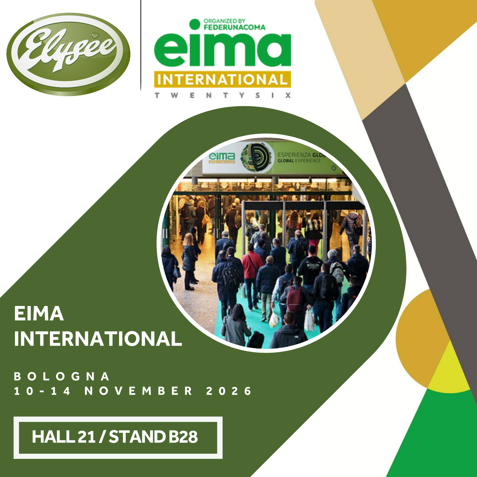 Elysée at EIMA International 2026: Meet Us in Bologna!
